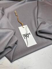 Костюмно-плательная смесовая однотонная поливискоза (64%полиэстер/33%вискоза/3%эластан, Платина, 150, 285 гр/м2)