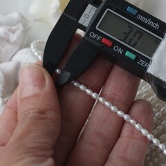 Жемчуг натуральный речной, рис, 2,8-3,8 мм, 1 нить, Ж015