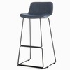 Барный стул Neo Soft 77 см, синий, черные ножки