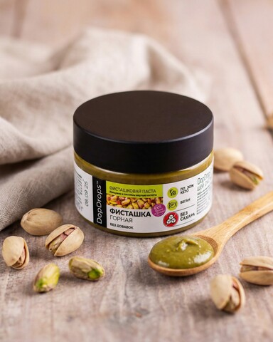Фисташковая паста натуральная без сахара 100 г