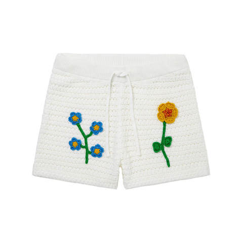 Шорты Stella McCartney Kids Flower Crochet