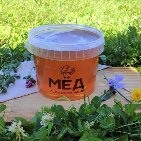 Мёд цветочный начала лета 2022 Ивановка 0,9 литра (1,35 кг)