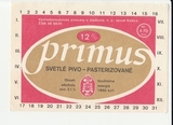 K15225 ЧССР Чехословакия Пивная этикетка PRIMUS
