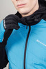 Премиальная куртка для лыж и зимнего бега Nordski Hybrid Hood Black/Light Blue