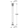 Grohe 28364001 Silverflex Душевой шланг пластик, 1500 мм, TwistStop, макс. давление до 5 бар, хром (замена арт. 28364000)