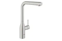 GROHE Essence 30504DC0 Смеситель для кухонной мойки с вытяжным изливом 2jet, суперсталь фото