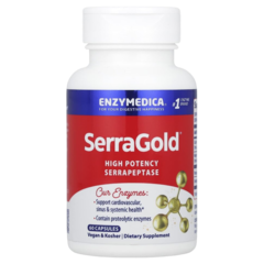 Enzymedica SerraGold 60 capsules , Ферменты , Серрапептаза