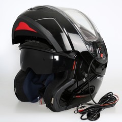 Шлем-модуляр с подогревом стекла MT Atom, чёрный