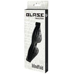 Черная маска на глаза Croco Blindfold - 