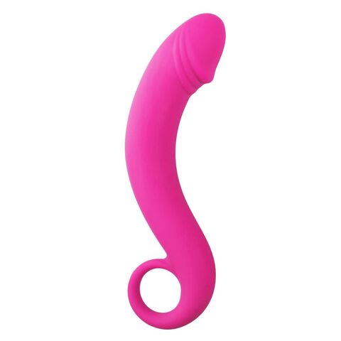 Розовый анальный фаллоимитатор Curved Dong - 17,5 см. - Easy toys Anal Collection ET206PNK