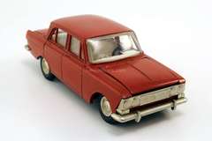 Moskvich-408 red 4 headlamp (plastic bottom) Agat Tantal Made in USSR 1:43
