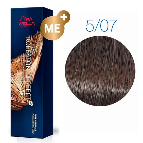 Wella Koleston Pure Naturals 5/07 (Светло-коричневый натуральный коричневый Кедр) - Стойкая краска для волос