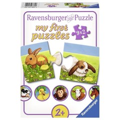 Puzzle Adorable Animals 2x9 pcs