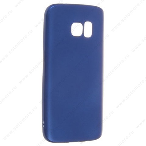 Накладка силиконовая Soft Touch ультра-тонкая для Samsung Galaxy S7 синий