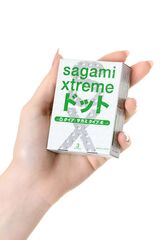 Презервативы Sagami Xtreme SUPER DOTS с точками - 3 шт. - 