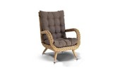 фото 1 "Толедо" кресло плетеное с подушками, цвет соломенный на profcook.ru