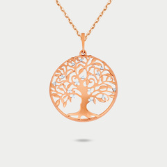 Подвеска из розового золота 585 пробы с фианитами для женщин (арт. 101818-1102)