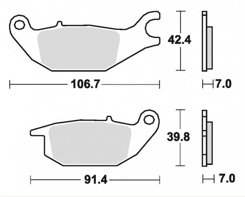 Колодки дискового тормоза задние GR1  SM-PARTS
