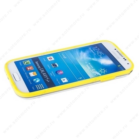 Бампер GRIFFIN для Samsung Galaxy S4 i9500/ i9505 желтый с прозрачной полосой