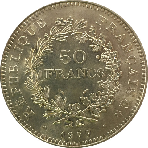 50 франков 1977 год (XF-AU)