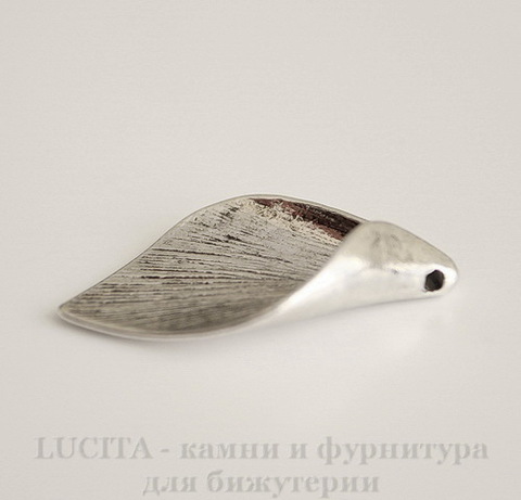 Подвеска "Калла" 34х25 мм (цвет - античное серебро)