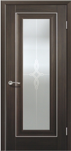 Дверь №24Х стекло узор (натвуд натинга, остекленная экошпон), фабрика Profil Doors