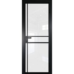 Алюминиевая дверь 9AG чёрная матовая RAL9005 остеклённая