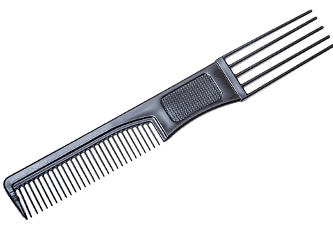 Расчёска 1802/2 вилка 19 см черная (Titania)