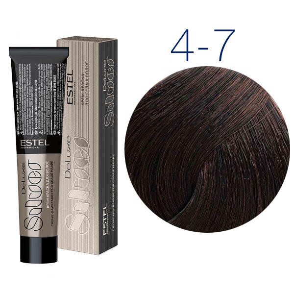 Купить Estel Professional DeLuxe Silver 4-7 (Шатен коричневый) - Крем ...