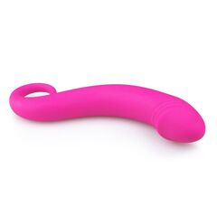 Розовый анальный фаллоимитатор Curved Dong - 17,5 см. - 