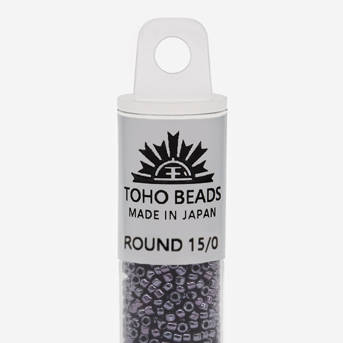 Японский бисер TOHO Round 15/0 (№90), металлизированный, непрозрачный глянцевый