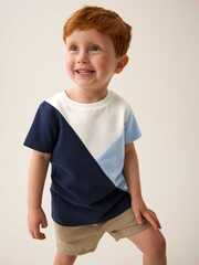 Футболка для мальчика Next 312-392, Молочный, Синий