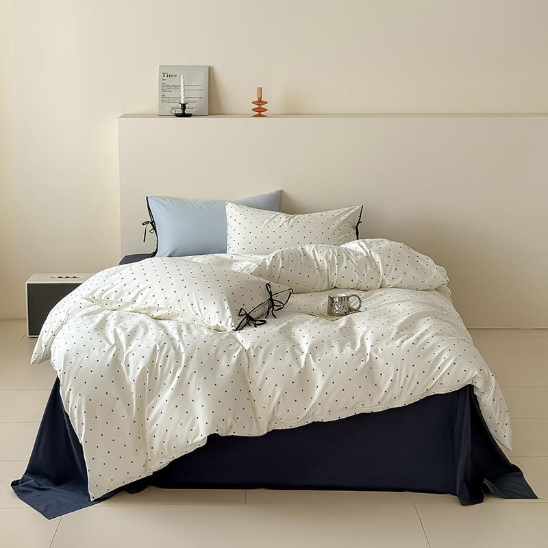 Комплект двуспалка ЕВРО Сатин Молочный