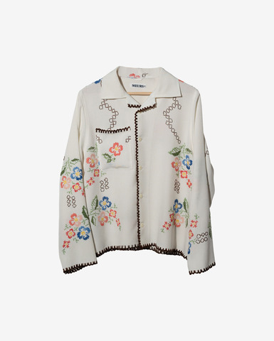 Рубашка Soeurs с Вышивкой по Краю белая