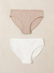 набор трусы/ уп  для девочки  К 1972-2уп/нюдовый беж,сахар