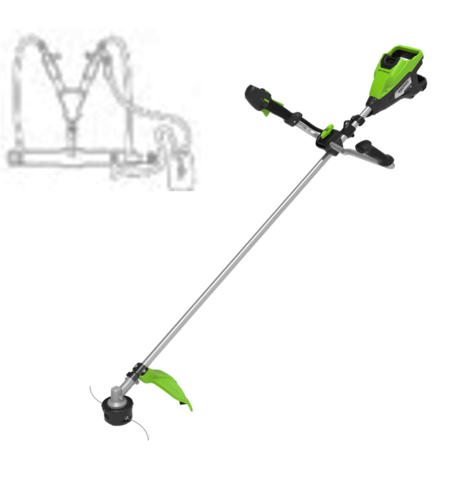 Триммер аккумуляторный Greenworks TB13L, 82V, 1,3 кВт, 43 см, бесщеточный, без АКБ и ЗУ (TB13LA1)