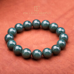 Браслет Классика. Тёмная морская волна. 12мм.