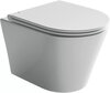 Ceramica Nova Forma CN3011 Подвесной унитаз с ультра тонким с сидением и крышкой с функцией плавного закрытия, цвет: белый