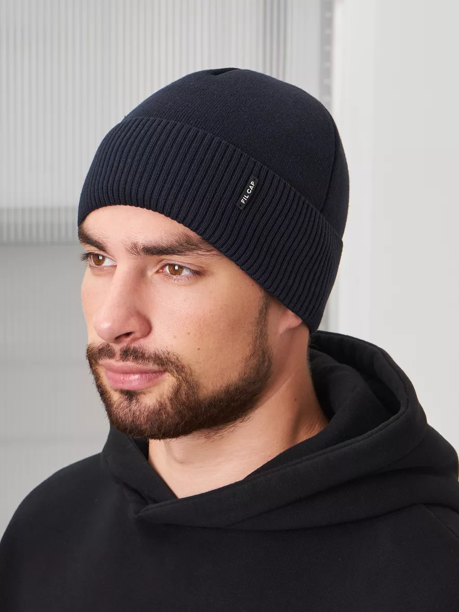 Шапка бини зимняя весенняя с флисом