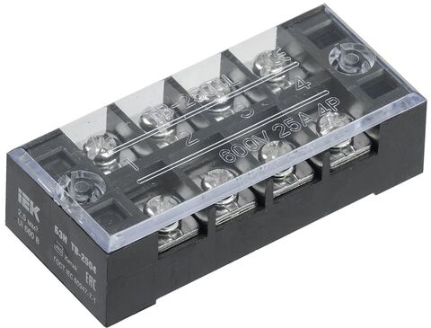 Блок зажимов БЗН ТВ-2504 2,5 мм2 25А 4 пары IEK