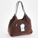 Сумка Саломея 456 эко-замша шоколад