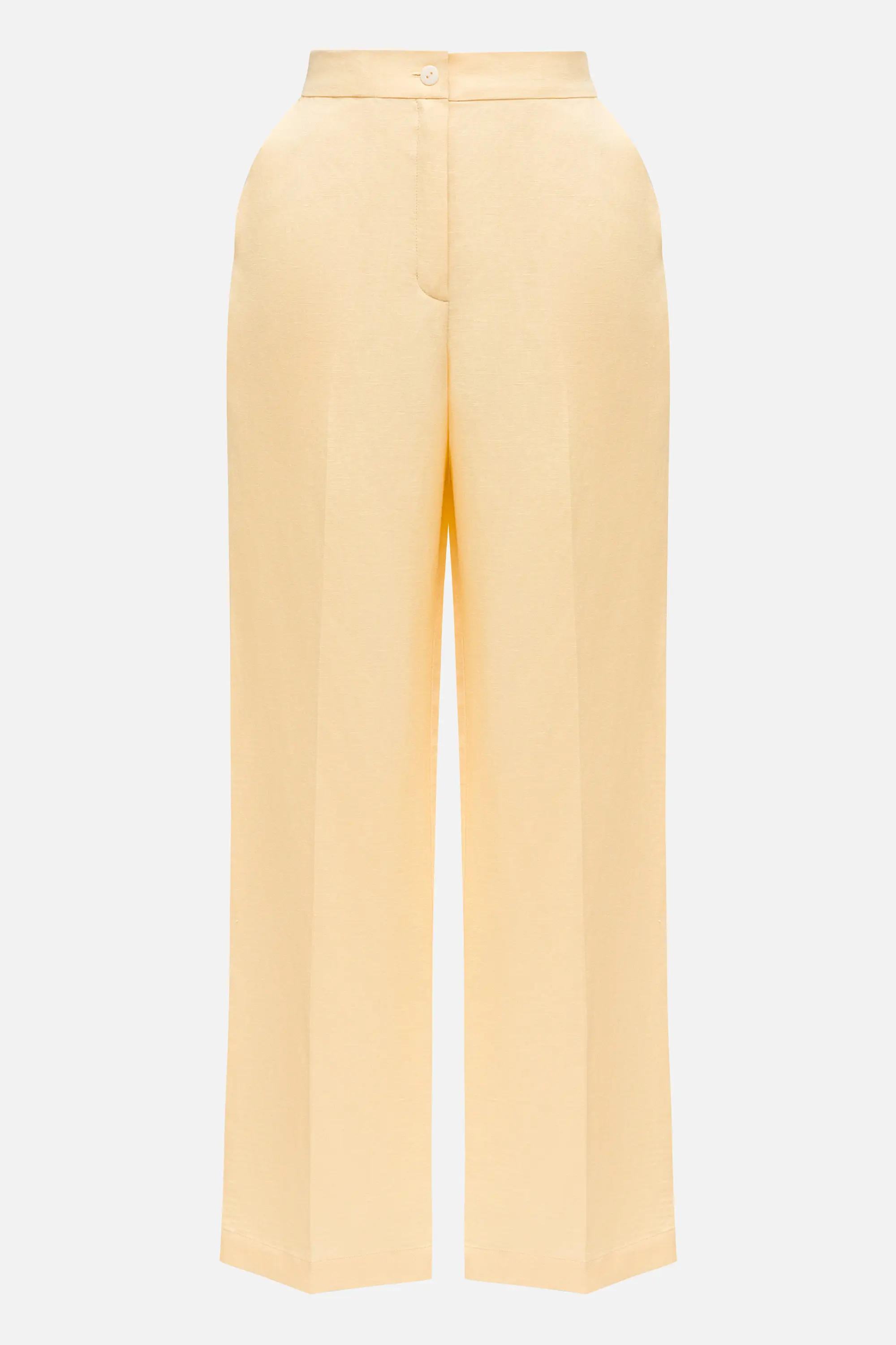 Льняные брюки прямого кроя