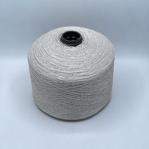 Бобинная пряжа, Linette Pailletes, 450м, 80% Лен, 20% Полиэстер(пайетка), Алебастр+пайетка. 39375