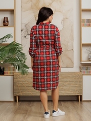 4010 Халат-рубашка на пуговицах