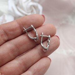 Швензы 17*5 мм с английским замком, родий, Ш066