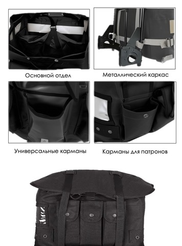 Картинка рюкзак тактический Swicky BK-5066 black - 9