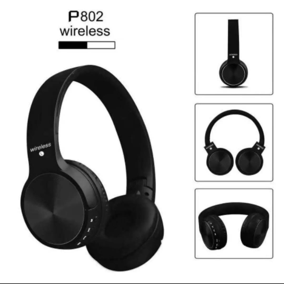 Qulaqc q Headphones Wireless stereo headphones P 802 extra bass black 6954774718026 Alinino.az
