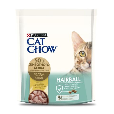 Purina Cat Chow сухой корм для кошек для выведения комков шерсти 400 г