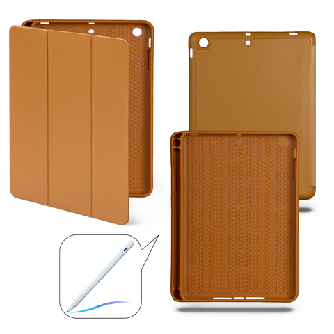 Чехол книжка-подставка Smart Case Pensil со слотом для стилуса для iPad Mini 1, 2, 3 (7.9") - 2012, 2013, 2014 (Коричневый / Brown)