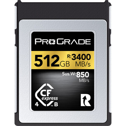 Карта памяти ProGrade Cfexpress B 512GB CFexpress 4.0 Type B Gold 3400/3000/850 MB/s